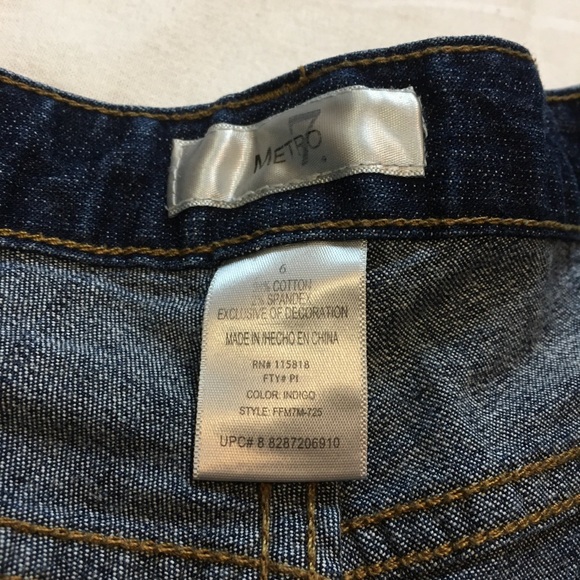 Y2K Rhinestone Accented Metro 7 Jeans, 6 - Picture 8 of 8